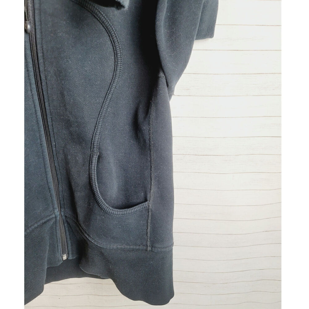 Lululemon Athletica Classic Scuba Full Zip Hoodie in Black, sz 8/10 - Picture 6 of 11